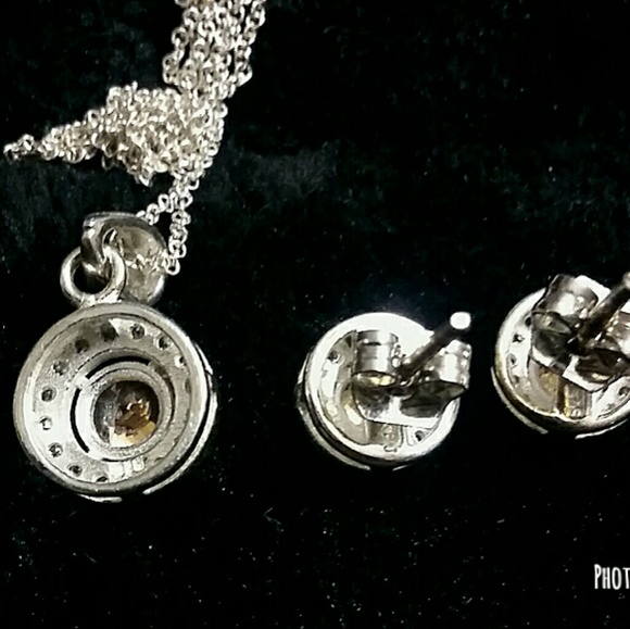 NWOT citrine earring & necklace set - Picture 2 of 7